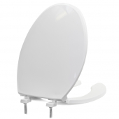 Bemis 7650T (White) Hospitality Plastic Elongated Toilet Seat, Heavy-Duty Bemis